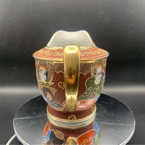 Vintage Hand Painted Made in Occupied Japan Tea Creamer Samurai Warrior Feudal - Picture 4 of 9